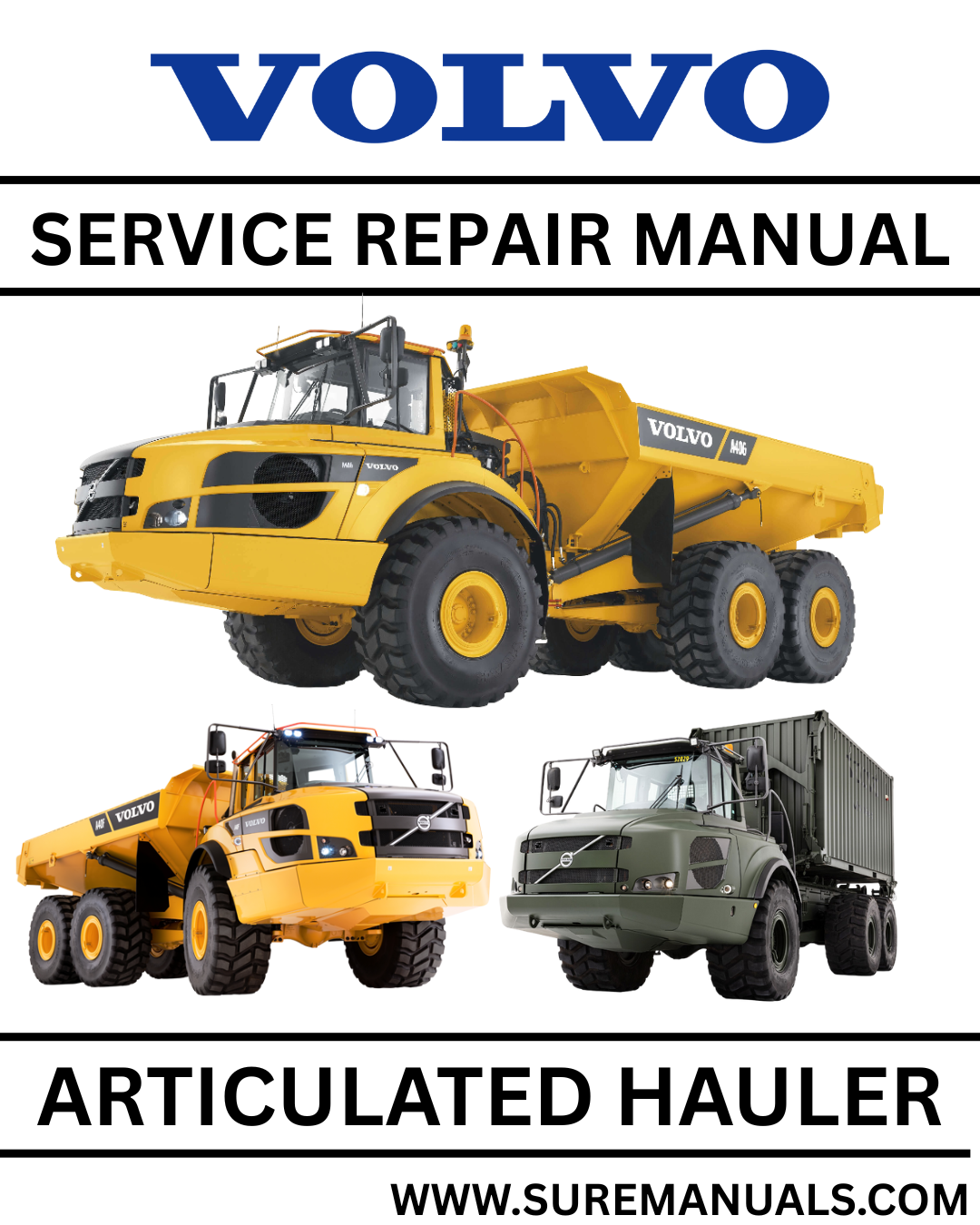 VOLVO A25D ARTICULATED HAULER SERVICE REPAIR MANUAL 1 VOLVO ARTICULATED HAULER PARTS CATALOGUE MANUAL