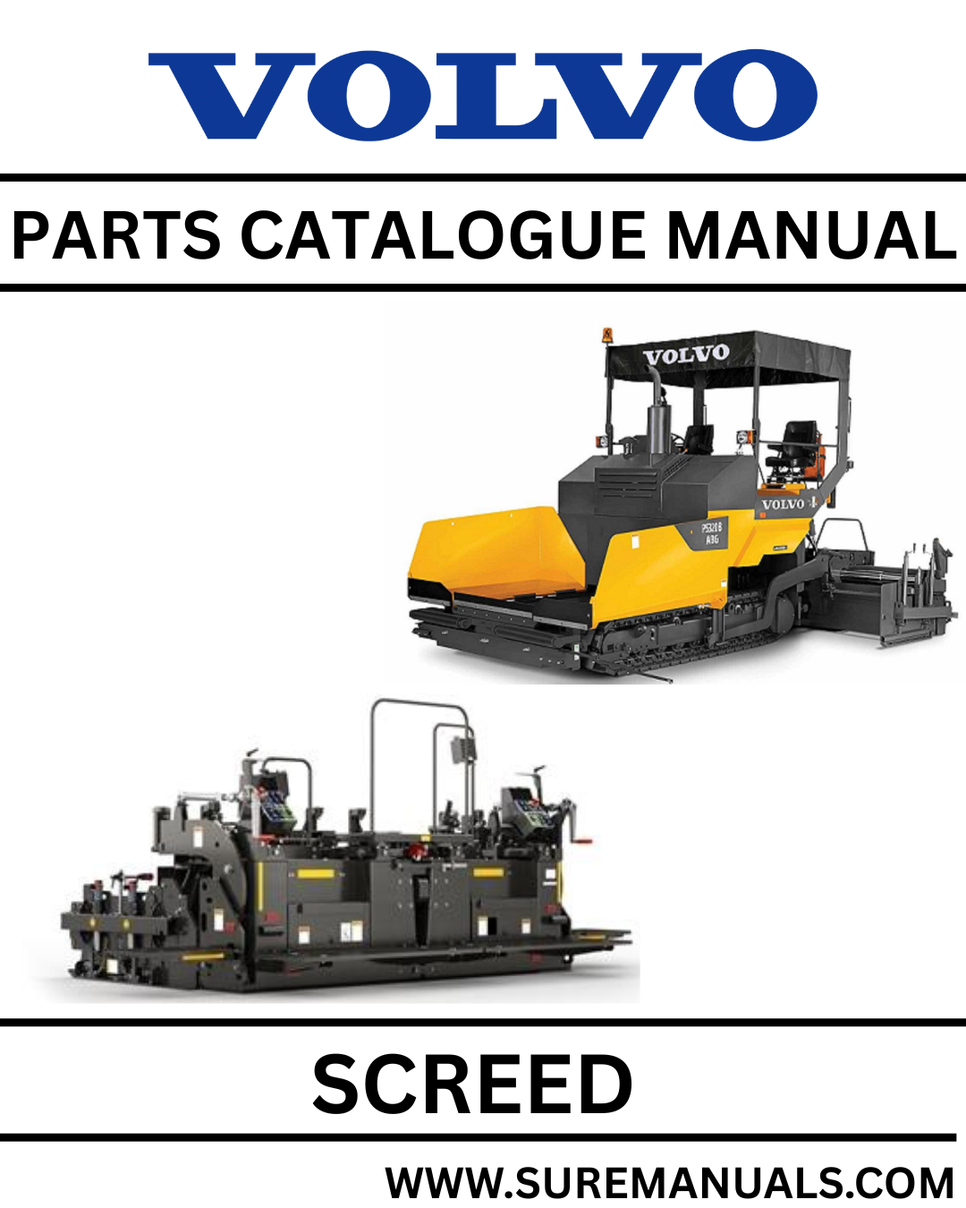 VOLVO SCREED PARTS CATALOGUE MANUAL
